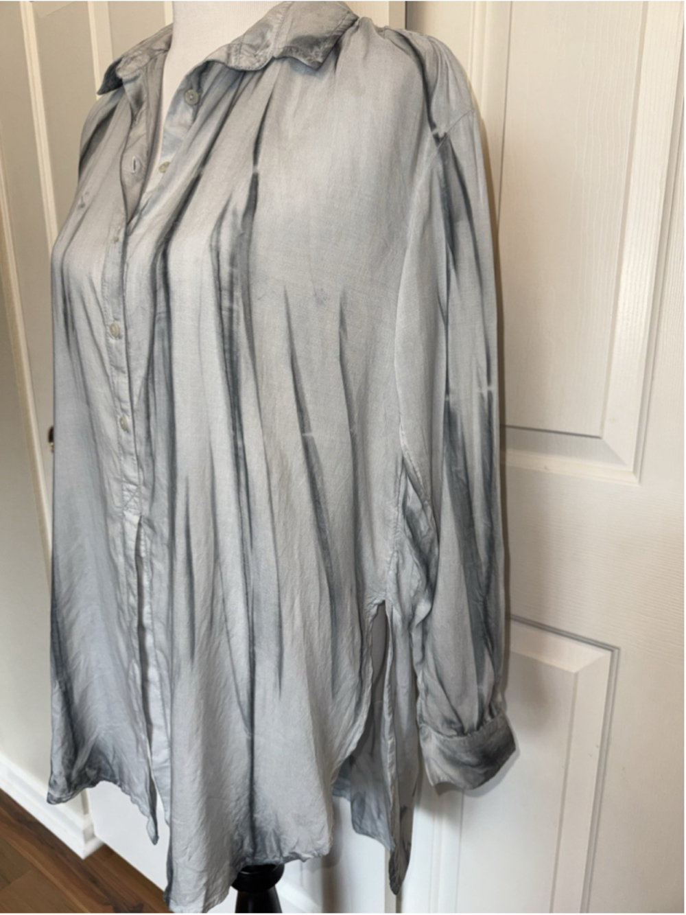 NWT Anthropologie Pilcro Liquid Tie Dye Button Down Shirt Boho Oversized XS - Picture 5 of 12